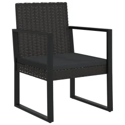 VidaXL 3-tlg. Garten-Lounge-Set Mit Kissen Schwarz Poly Rattan -Garten- & Gewächshäuser Geschäft e6de0598fd04ac0a05ef1bfa19ad288c