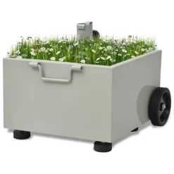 VidaXL Bepflanzbarer Sonnenschirmständer Blumentopf Grau