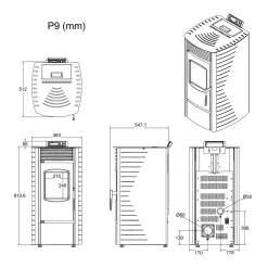 Nemaxx P9 Pelletofen Pelletkamin Pelletkaminofen 9 KW Kaminofen Heizofen Pellet Ofen Kamin Pelletheizung Heizung Heizgerät Kaminheizung Pellets - Weiß - WiFi-Ready -Garten- & Gewächshäuser Geschäft e7053cb843fb0e99ba8770707ea41838