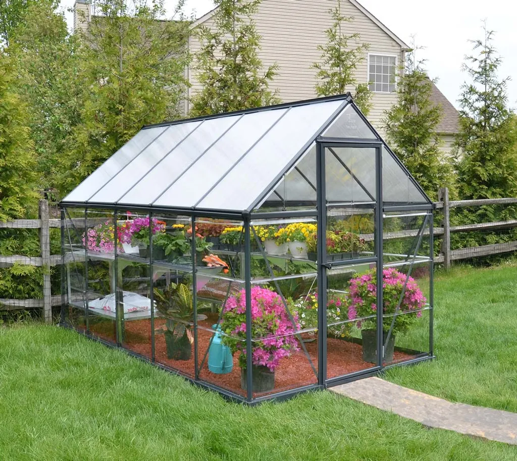 Palram Aluminium Gewächshaus 1,9x3,1 M Set Hybrid 6x10 Grau Treibhaus Anzuchthaus Tomatenhaus Pflanzhaus 3 Palram Aluminium Gewächshaus 1,9x3,1 M Set Hybrid 6x10 Grau Treibhaus Anzuchthaus Tomatenhaus Pflanzhaus – Bild 3