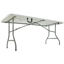 AREBOS Klapptisch 180 Cm, Mit Tragegriff, Aus Metall Und Wetterfestem Kunststoff, Weiß -Garten- & Gewächshäuser Geschäft e744c5943df228d79a467a9f8588c021