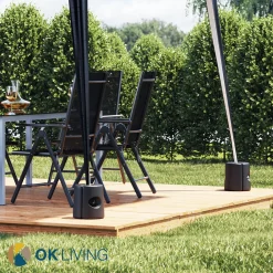 OK-Living Pavillongewicht Pavillonstandfüße Beschwerung Anthrazit Gartenzelt -Garten- & Gewächshäuser Geschäft e756a437b724b05e2ad83ff8f270af59