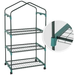 Tectake Mobiles Foliengewächshaus Mit 3 Ablagen 69x49x133cm - Transparent -Garten- & Gewächshäuser Geschäft e773f7566a0591511e169ec4ade19d1e