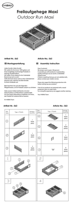Freilaufgehege Mit Tür Und 3 Deckeln Maxi Habau -Garten- & Gewächshäuser Geschäft e782816aa256b6faf39789c8a45d96e4