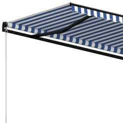 VidaXL Gelenkarmmarkise Einziehbar 400x350 Cm Blau Und Weiß 11 VidaXL Gelenkarmmarkise Einziehbar 400x350 Cm Blau Und Weiß -Garten- & Gewächshäuser Geschäft e7af6bd261de54fe9177f03603c5459d