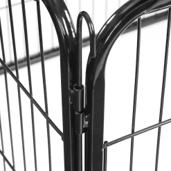 FEANDREA Welpenauslauf Aus Metall 122 X 80 X 70 Cm Welpengitter Welpenzaun Freilaufgehege Tierlaufstall Für Hunde Schwarz PPK04BK -Garten- & Gewächshäuser Geschäft e7c625312fcab6950c94379949983c11