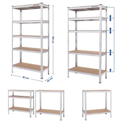 SONGMICS Lagerregal, 180 X 90 X 40 Cm, Bis 875 Kg Belastbar (175 Kg Pro Ablage), Schwerlastregal Mit 5 Regalböden, Aufbewahrungsregal, Regalsystem, Höhenverstellbar, Garage, Keller, Silber GLR40SV 13 SONGMICS Lagerregal, 180 X 90 X 40 Cm, Bis 875 Kg Belastbar (175 Kg Pro Ablage), Schwerlastregal Mit 5 Regalböden, Aufbewahrungsregal, Regalsystem, Höhenverstellbar, Garage, Keller, Silber GLR40SV -Garten- & Gewächshäuser Geschäft e7dd3441d5f5fb8f9275c0ea02def5a0