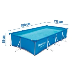 Bestway Steel Pro Framepool 400 X 211 Cm Mit Reinigungset (bundle) - Stahlrahmen Schwimmbecken Mit 7-teilige Pflegeset - Blau -Garten- & Gewächshäuser Geschäft e84c5670ef2af33f749762fca6a89c83