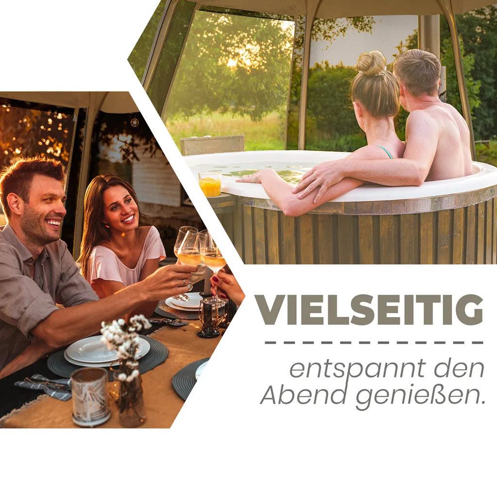 Swing&Harmonie Pavillon Garten PopUp Pavilon Zelt Partyzelt Gartenzelt Iglu Event Pavillion Moskitonetz Sonnenschutz - 10FT - 300cm Anthrazit 4 Swing&Harmonie Pavillon Garten PopUp Pavilon Zelt Partyzelt Gartenzelt Iglu Event Pavillion Moskitonetz Sonnenschutz - 10FT - 300cm Anthrazit – Bild 4