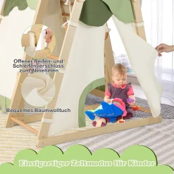COSTWAY 6 In 1Kletterspielzeug Set, Indoor-Klettergerüst Mit Zelt, Rutsche, Turnringen, Kletternetz Und Kletterleiter, Für Kinder Kleinkinder Ab 3 Jahr -Garten- & Gewächshäuser Geschäft e8948f70ef608a310a4c4d3a2399532b