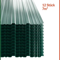 Deuba 12x Trapezblech 129cm X 46cm = 7m² Verzinkt Profilblech Dachblech Wellblech Dachplatten Gerätehaus Carport Grün 17 Deuba 12x Trapezblech 129cm X 46cm = 7m² Verzinkt Profilblech Dachblech Wellblech Dachplatten Gerätehaus Carport Grün -Garten- & Gewächshäuser Geschäft e8c4abd4d7407434b646e8d03137a989