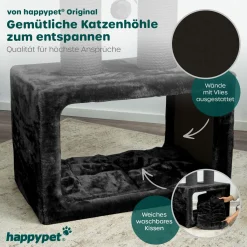 HAPPYPET Kratzbaum Stabil 109 Cm Für Große Katzen | | 12 Cm Sisalstämme Mit 8 Mm Dickem Sisalseil | 600g Plüsch | Kratzbaum Klein Für Schwere Main Coon | E1 -Garten- & Gewächshäuser Geschäft e8f5f9de8605e280339b60a6fffa5084