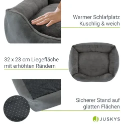 Juskys Hundebett Eila S – Hundekorb 50 X 37 X 15 Cm – Orthopädisches Hundekissen Waschbar & Flauschig - Haustierbett Für Kleine Hunde & Katzen In Grau -Garten- & Gewächshäuser Geschäft e9208a6bcc7cc2f7d33b59f5c0cd883a