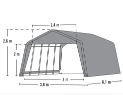 ShelterLogic Folien Weidezelt Zeltgarage Gerätehaus 23,18m² Grün 610x380x260 Cm 11 ShelterLogic Folien Weidezelt Zeltgarage Gerätehaus 23,18m² Grün 610x380x260 Cm -Garten- & Gewächshäuser Geschäft e930f42b39f8670365cbf95f6e275977