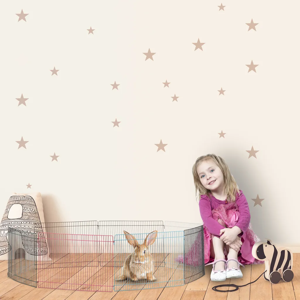 Relaxdays Freilaufgehege Kleintiere Mehrfarbig 2 Relaxdays Freilaufgehege Kleintiere Mehrfarbig – Bild 2