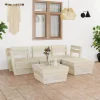 VidaXL 5-tlg. Garten-Paletten-Lounge-Set Imprägniertes Fichtenholz