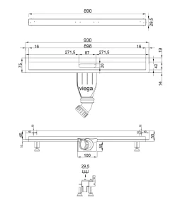 Aquabad® Slim Wall Schwarz Matt Duschrinne 90cm Mit Befliesbarer Blende, Inkl. Haarsieb Und Viega Ablaufgarnitur -Garten- & Gewächshäuser Geschäft e97d20daf1fe59371adcc869cdbf071b