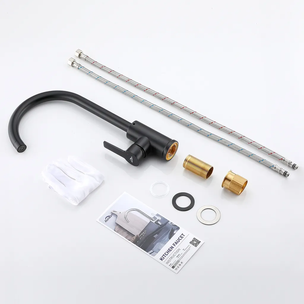 Auralum Küchenarmatur 360° Drehbar Wasserhahn Küche Edelstahl Spültischarmatur Einhebelmischer Mischbatterie Küche Armatur Hochdruck 6 Auralum Küchenarmatur 360° Drehbar Wasserhahn Küche Edelstahl Spültischarmatur Einhebelmischer Mischbatterie Küche Armatur Hochdruck – Bild 6