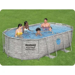 BESTWAY 56714 Power Steel Vista Pool Swimmingpool Rattan + Zubehör 427x250x100cm -Garten- & Gewächshäuser Geschäft e98fdded5f07b476b9ca5f3bf9360b7a