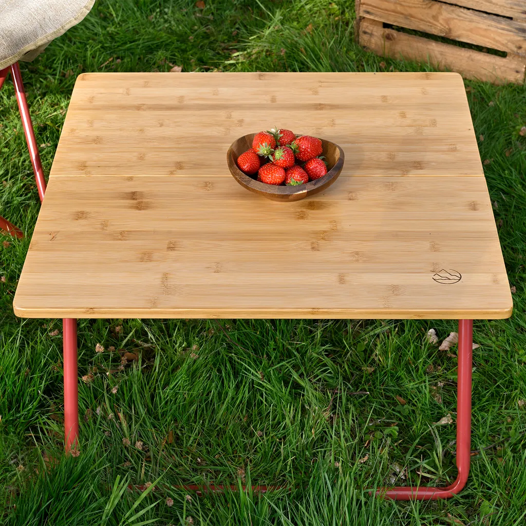 Progression Zusammenklappbarer Beistelltisch Holz, Outdoor Campingtisch Klappbar Für Camping Und Garten, 58 X 38 X 58 Cm, Bambus, Inkl. Tragetasche 7 Progression Zusammenklappbarer Beistelltisch Holz, Outdoor Campingtisch Klappbar Für Camping Und Garten, 58 X 38 X 58 Cm, Bambus, Inkl. Tragetasche – Bild 7