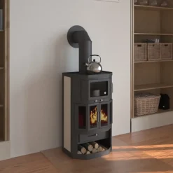 EEK A Kaminofen Mit Backfach+Herdplatte Victoria Taro 2F, Schwarz – 9,53 KW -Garten- & Gewächshäuser Geschäft e9f548dfeb8fb1b0e4d8692e536ebbac