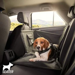 Brunolie GÜTEWERK SEATER Hundesitz Für Auto Rücksitz Für Kleine Bis Mittlere Hunde Max 45 Cm Schulterhöhe - Stabiles & Wasserfestes Material Schwarz - Hunde-Autositz Für Rückbank Faltbar - Schutz Für Autositze -Garten- & Gewächshäuser Geschäft ea1f08817e101f304c0e099b9d9adcea