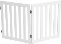 COSTWAY Absperrgitter Hunde 60cm Hoch, Schutzgitter Holz Klappbar, Treppengitter Hundeabsperrgitter Flexibel Türschutzgitter (2 Paneelen, Weiß) 8 COSTWAY Absperrgitter Hunde 60cm Hoch, Schutzgitter Holz Klappbar, Treppengitter Hundeabsperrgitter Flexibel Türschutzgitter (2 Paneelen, Weiß) -Garten- & Gewächshäuser Geschäft ea3569341abf84e433e49ced7c056d92