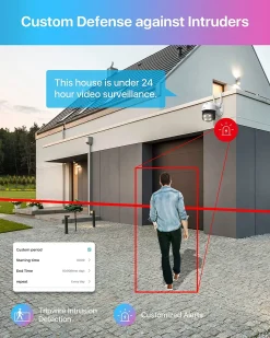ZOSI 5MP 3K PTZ Überwachungskamera Aussen WLAN, 355°/140° Schwenkbar IP Dome Kamera Mit Automatisch Verfolgung, 8X Digital Zoom, Farbnachtsicht, 2-Wege-Audio, C296 -Garten- & Gewächshäuser Geschäft eaa9fd63c4eb6277e4e7d4051cf8aeec