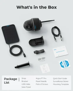 Reolink 2K 355°/140° PTZ Solar/Akku-Überwachungskamera Outdoor Mit 2,4/5GHz WiFi, Personen-/Fahrzeugerkennung, PIR-Sensor, 2-Wege-Audio, Argus PT-2K(Schwarz) + Solarpanel(2Stück) -Garten- & Gewächshäuser Geschäft eb7391111063fd3050ad29bdee2c01c0