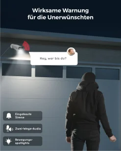 Reolink 4K Smarte PoE IP Kamera Outdoor Mit Personen-/Autoerkennung, 5X Optischer Zoom Überwachungskamera Aussen, Spotlight, Farbige Nachtsicht, Zwei-Wege-Audio, Micro SD-Kartensteckplatz, RLC-811A -Garten- & Gewächshäuser Geschäft eb782a664c9d278197fd41a5594c3cd5