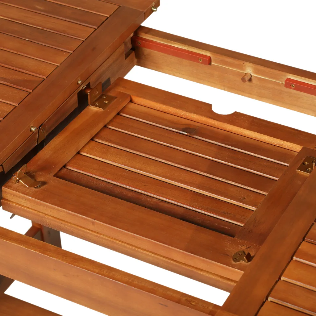 Outsunny Ausziehtisch Gartentisch Esstisch Gartenmöbel Akazienholz Wetterfest Braun 160/120 X 70 X 72 Cm 5 Outsunny Ausziehtisch Gartentisch Esstisch Gartenmöbel Akazienholz Wetterfest Braun 160/120 X 70 X 72 Cm – Bild 5