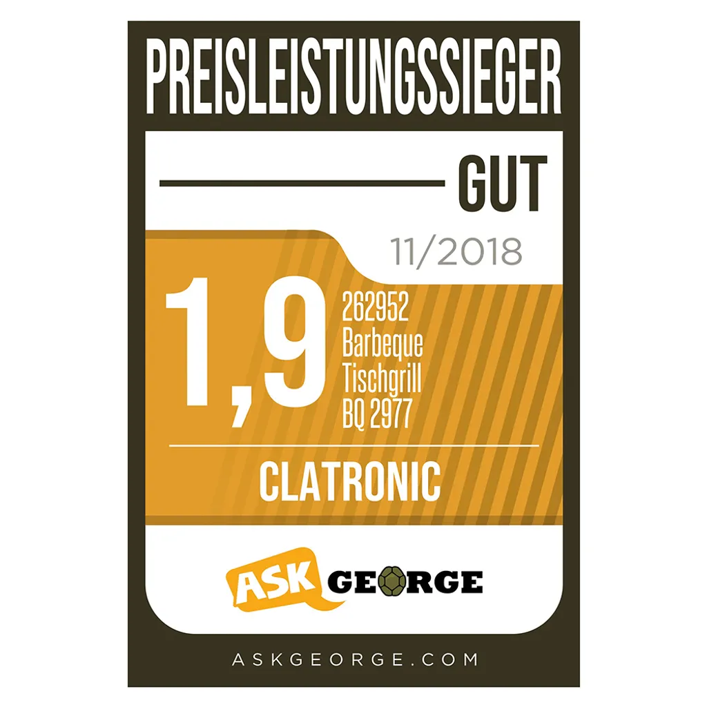 CLATRONIC Barbecue-Tischgrill BQ 2977 N Schwarz 7 CLATRONIC Barbecue-Tischgrill BQ 2977 N Schwarz – Bild 7