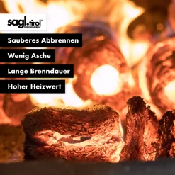Sagl.tirol Holzbriketts Aus Nadel Holz Im Karton I 20 Kg I Ø 7cm I 100% Nadelholz Aus Österreich I Regional Und Ökologisch Hergestellt I Natürliches Brikett Mit Hohem Heizwert I Ohne Bindemittelzusätze -Garten- & Gewächshäuser Geschäft ebb50cb6876b96bb320c392af639c596