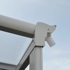 HOME DELUXE - Terrassenüberdachung 618 X 303 X 226 / 278 Cm Weiß Terrassendach Überdachung Carport -Garten- & Gewächshäuser Geschäft ebb6c168f6c83cd6e1ffa282544eafc6