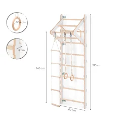 MAMOI® Klettergerüst Indoor, Sprossenwand Für Kinderzimmer, Turnringe Kinder Für Klettern, Kletterwand Und Spielgeräte, Turngeräte Mit Klimmzugstange Für Drinnen, Sportgeräte Ab 3 Jahren -Garten- & Gewächshäuser Geschäft ebdca146c78f63a3e2de1e3466a8b1a4