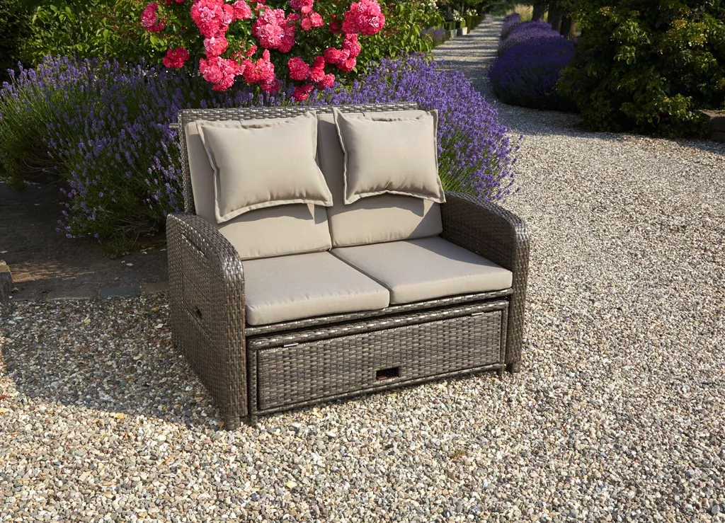 Greemotion Gartenbank 3-in-1 Bahia Rondo, Ca. 121 X 99 X 86 Cm Braun Kunststoff 2 Greemotion Gartenbank 3-in-1 Bahia Rondo, Ca. 121 X 99 X 86 Cm Braun Kunststoff – Bild 2