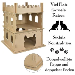 XL Katzenburg Katzenturm Katzenhaus Katzenhöhle Katzennest Haus Aus Pappe Kartonhaus Spielhaus Für Katzen Petigi Katzenmöbel Kratzmöbel Katzenpapphaus -Garten- & Gewächshäuser Geschäft ebf0c89bab42fdbca38fad2bf6e46056