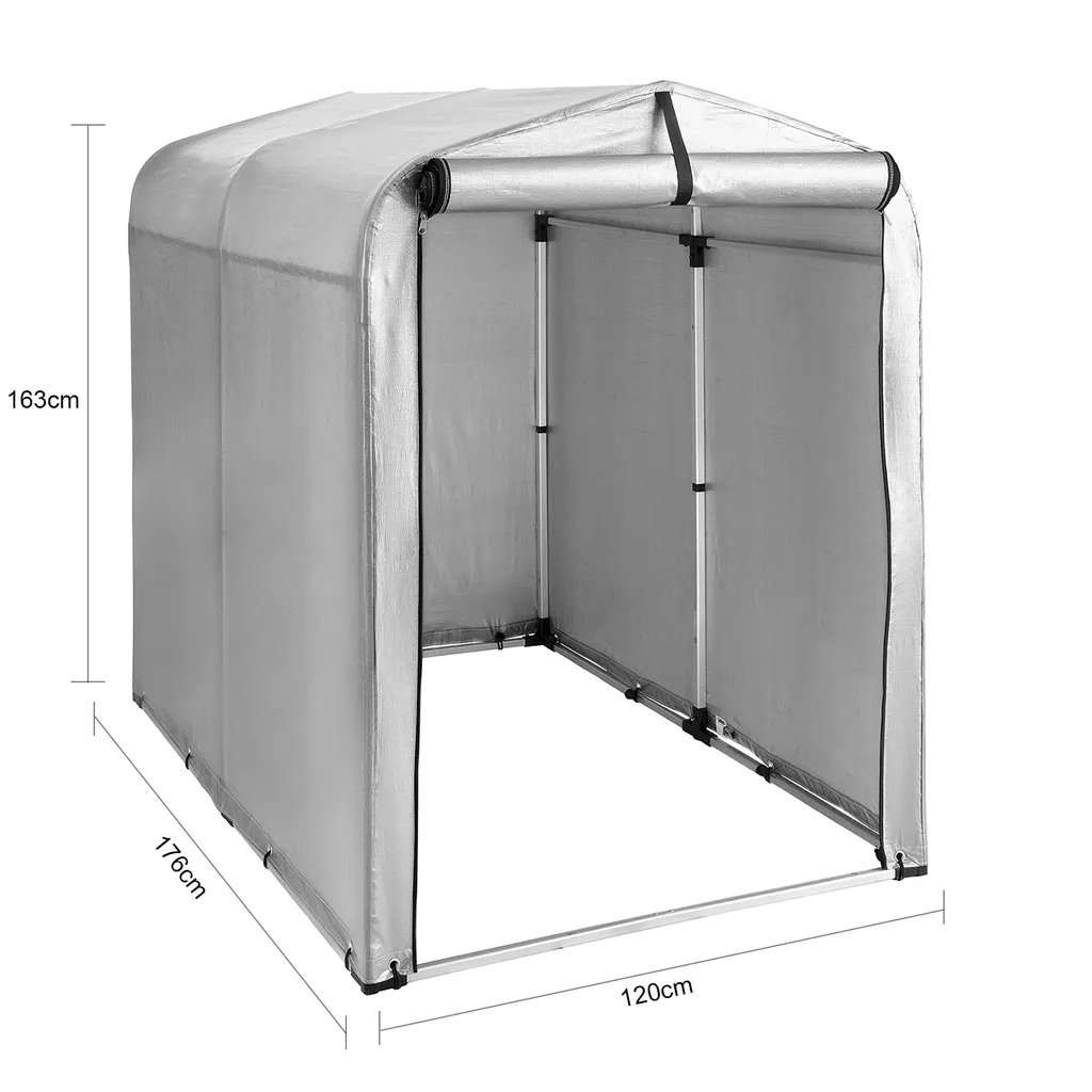 SoBuy KLS11 Gerätehaus Folienzelt Gartenschuppen Fahrradgarage Lagerzelt Aufbewahrungsgarage BHT Ca: 120x163x176cm 5 SoBuy KLS11 Gerätehaus Folienzelt Gartenschuppen Fahrradgarage Lagerzelt Aufbewahrungsgarage BHT Ca: 120x163x176cm – Bild 5