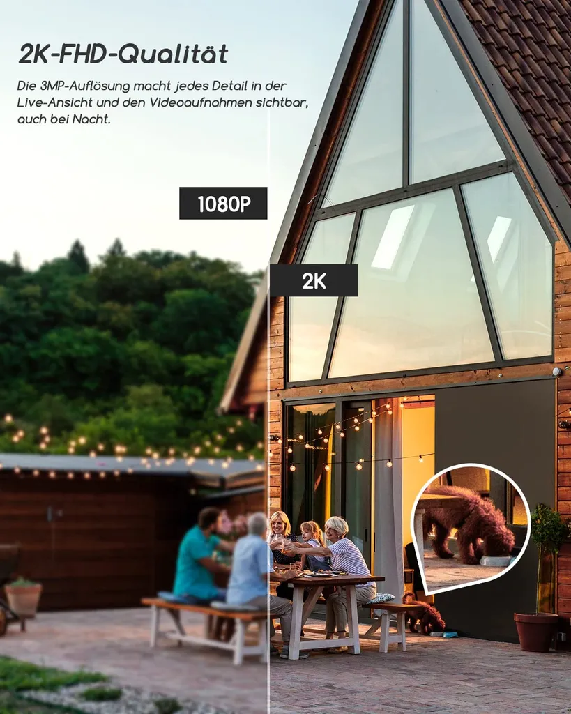 COOAU Überwachungskamera Aussen Solar Akku, 2K PTZ 355°/90° Kabellos WLAN IP Kamera Outdoor Mit PIR Bewegungsmelder, Farbige Nachtsicht,Spotlight,IP66 ,2-Wege-Audio, Cloud-Speicher 4 COOAU Überwachungskamera Aussen Solar Akku, 2K PTZ 355°/90° Kabellos WLAN IP Kamera Outdoor Mit PIR Bewegungsmelder, Farbige Nachtsicht,Spotlight,IP66 ,2-Wege-Audio, Cloud-Speicher – Bild 4