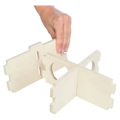 TRIXIE Heimtierbedarf TRIXIE Nagerhaus Mit 3 Kammern 25x10x25 Cm Holz -Garten- & Gewächshäuser Geschäft ec4407c2f0a6633a186807599ffc30c6