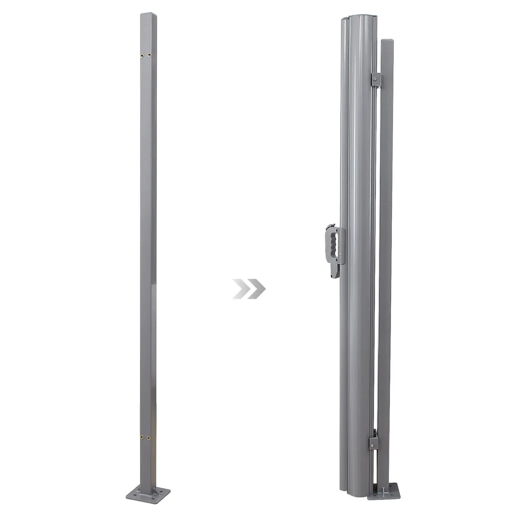 SONGMICS Standpfosten Für Markisenkasten, Haltestange, Keine Wandmontage Der Markise Erforderlich, Nur Für SONGMICS Einzel-Seitenmarkise Mit Alu-Standpfosten Geeignet, Grau GSA002 2 SONGMICS Standpfosten Für Markisenkasten, Haltestange, Keine Wandmontage Der Markise Erforderlich, Nur Für SONGMICS Einzel-Seitenmarkise Mit Alu-Standpfosten Geeignet, Grau GSA002 – Bild 2