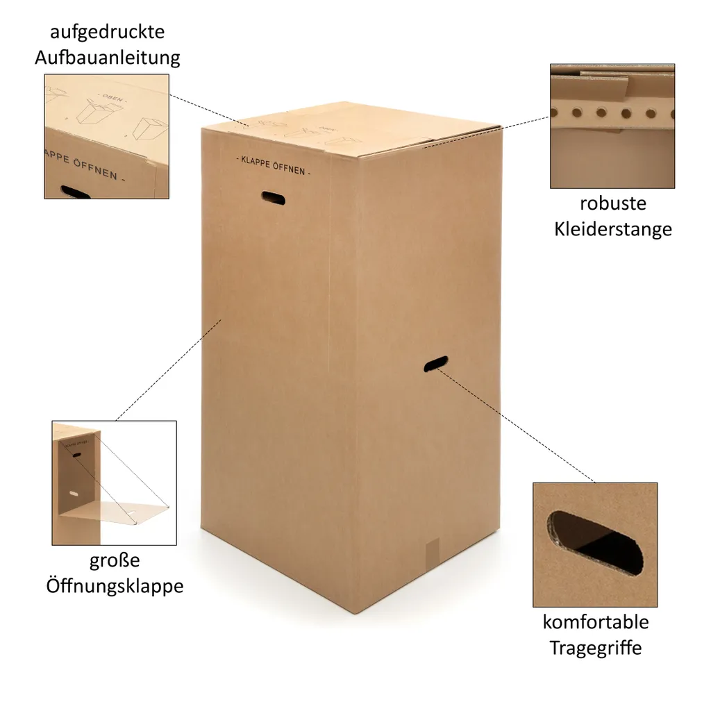 KK Verpackungen © 3 Kleider-box Kleiderkarton Kartons Umzugskartons Umzug 2 KK Verpackungen © 3 Kleider-box Kleiderkarton Kartons Umzugskartons Umzug – Bild 2