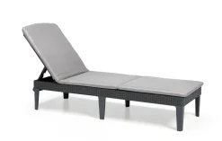 ALLIBERT By KETER Allibert Sunlounger Liege Jaipur Inkl. Auflage, Farbe Graphit/Grau