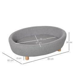 PawHut Hundesofa Haustiersofa Oval Morderne Gebürstetes Stoff Für Kleine Hunde Und Katzen 81 X 61 X 24 Cm Grau 10 PawHut Hundesofa Haustiersofa Oval Morderne Gebürstetes Stoff Für Kleine Hunde Und Katzen 81 X 61 X 24 Cm Grau -Garten- & Gewächshäuser Geschäft ec95c1972f906f3e5213ed6d2570dcc1