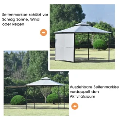 Flieks Pavillon 3x3 Wasserdicht, Gartenpavillon Grillpavillon Mit Seitenwand, Dach Und Pulverbeschichteter Stahl Partyzelt 13 Flieks Pavillon 3x3 Wasserdicht, Gartenpavillon Grillpavillon Mit Seitenwand, Dach Und Pulverbeschichteter Stahl Partyzelt -Garten- & Gewächshäuser Geschäft eca5e254d34bb56d2e89c2bd7e2f1d07