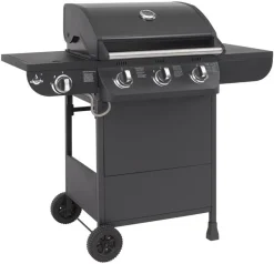 El Fuego Gasgrill / Grillwagen Columbus 3 Brenner +1 Grill 56x41cm