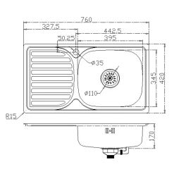 Midori © MIDORI® Edelstahl Spüle Küchenspüle Einbauspüle Spülbecken 1 Becken Mit Abtropffläche Links 76x43cm 10 Midori © MIDORI® Edelstahl Spüle Küchenspüle Einbauspüle Spülbecken 1 Becken Mit Abtropffläche Links 76x43cm -Garten- & Gewächshäuser Geschäft ecf8e4aa6e5c57b76c39cca58d5eea3c