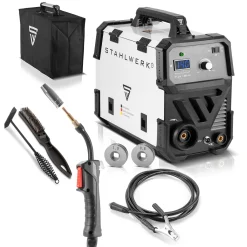 STAHLWERK FLUX 140M Fülldraht Schweißgerät Synergisch 0,6 0,8 0,9 1,0 Mm No Gas