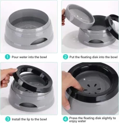 YisibaihTao 750ml Hunde Wassernapf Für Reisen, Abnehmbarer Auslaufsicherer, Spritzwassergeschützter Napf Für Hunde Und Katzen Unterwegs, Grau 22 YisibaihTao 750ml Hunde Wassernapf Für Reisen, Abnehmbarer Auslaufsicherer, Spritzwassergeschützter Napf Für Hunde Und Katzen Unterwegs, Grau -Garten- & Gewächshäuser Geschäft ed08942757b63effcaa88f31d506688e