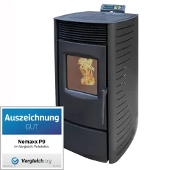 Nemaxx P9 Pelletofen Pelletkamin Pelletkaminofen 9 KW Kaminofen Heizofen Pellet Ofen Kamin Pelletheizung Heizung Heizgerät Kaminheizung Pellets - Schwarz - WiFi-Ready -Garten- & Gewächshäuser Geschäft ed59ca693e471170dc4fbe3dbc1c4b5e